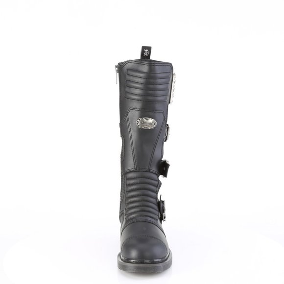 Demonia BOLT-405 Black Vegan Leather Mens Goth Combat Boots
